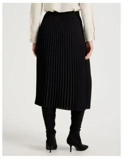 Basque Pleat Skirt in Black