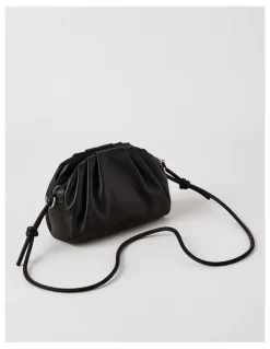 Basque Rosie Leather Crossbody Bag in Black