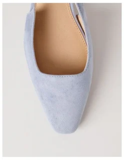 Basque Selmar Heeled Shoes in Blue Suede