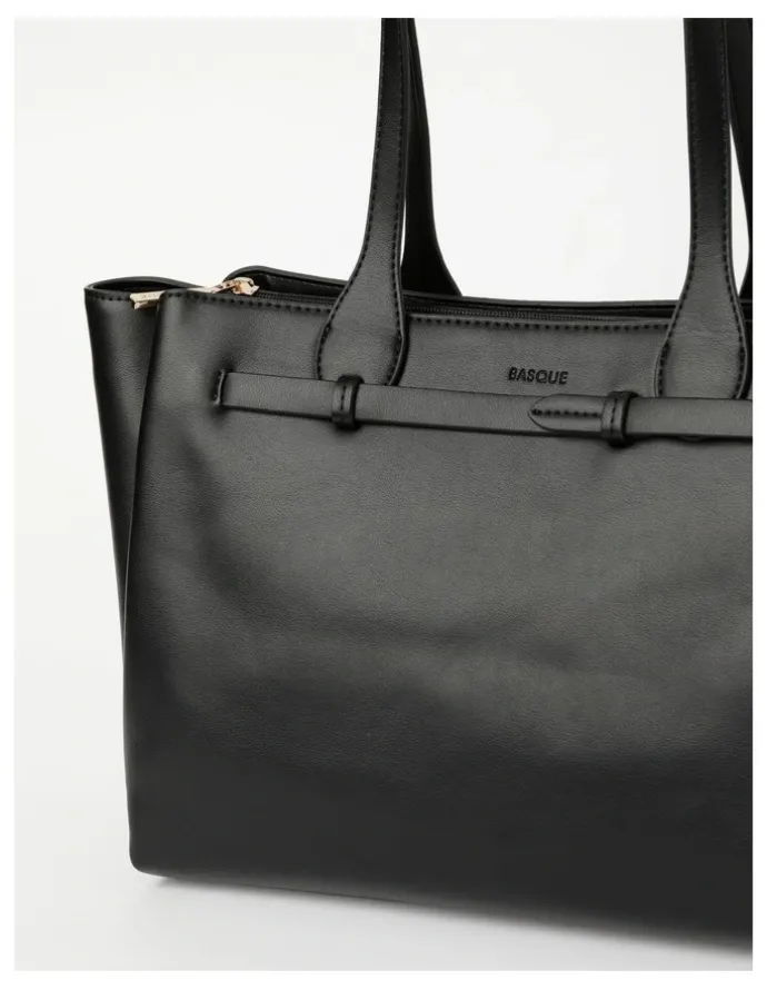 Basque Sienna II Tote Bag in Black