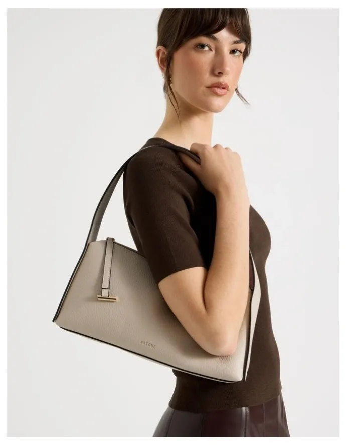 Basque Tara Shoulder Bag in Chalk