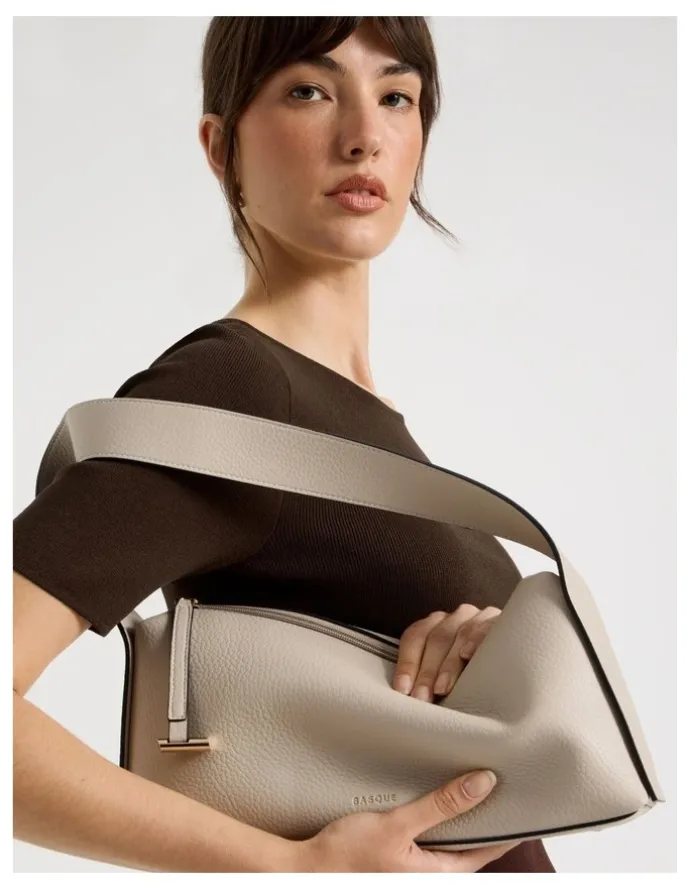 Basque Tara Shoulder Bag in Chalk