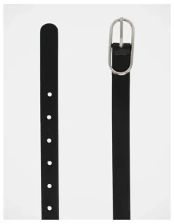 Basque Willow Leather Belt in Black