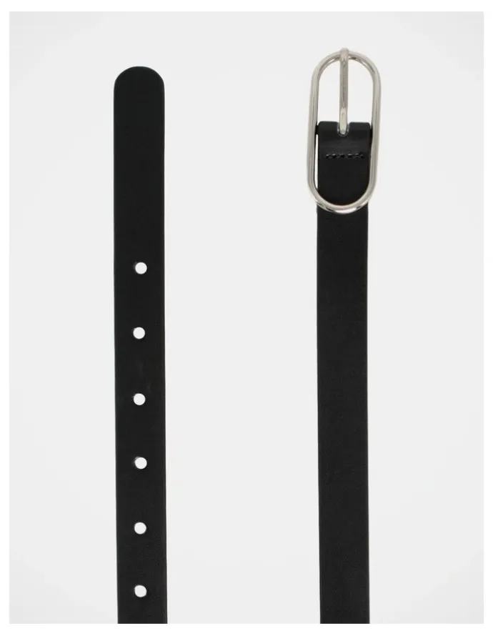 Basque Willow Leather Belt in Black