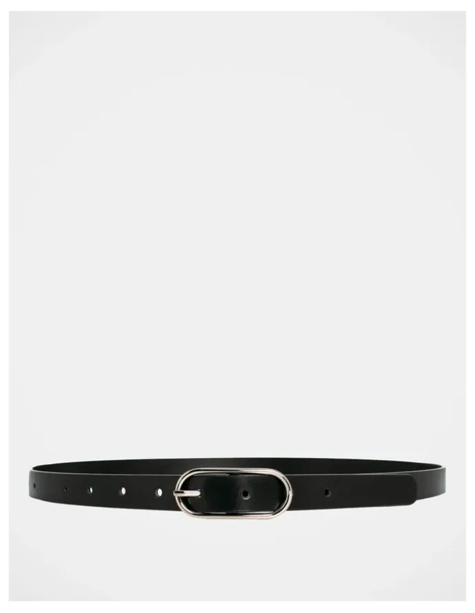 Basque Willow Leather Belt in Black