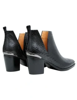 Belle & Bloom Austin Croc Embossed Ankle Boot