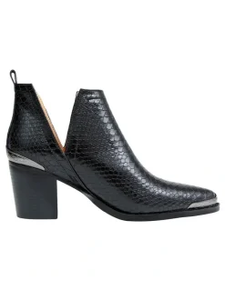 Belle & Bloom Austin Croc Embossed Ankle Boot