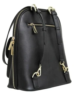 Belle & Bloom Ave Leather Backpack in Black