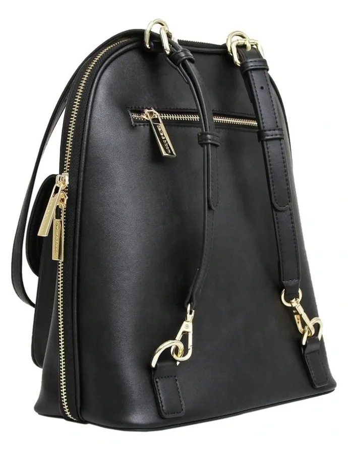 Belle & Bloom Ave Leather Backpack in Black