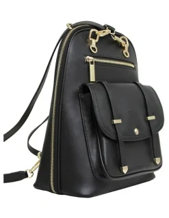 Belle & Bloom Ave Leather Backpack in Black