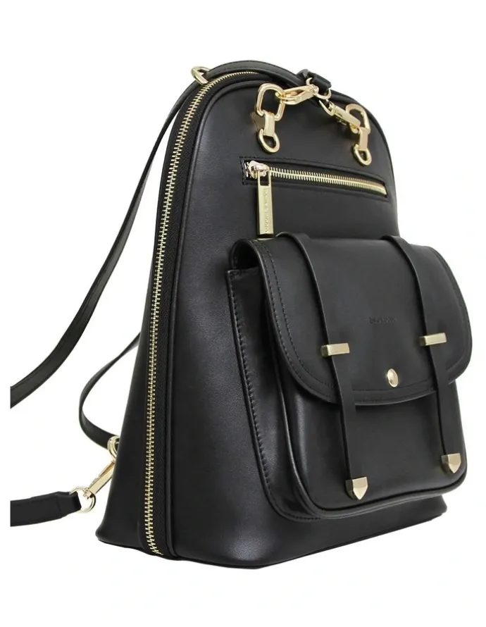 Belle & Bloom Ave Leather Backpack in Black