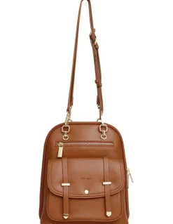 Belle & Bloom Ave Leather Backpack in Camel