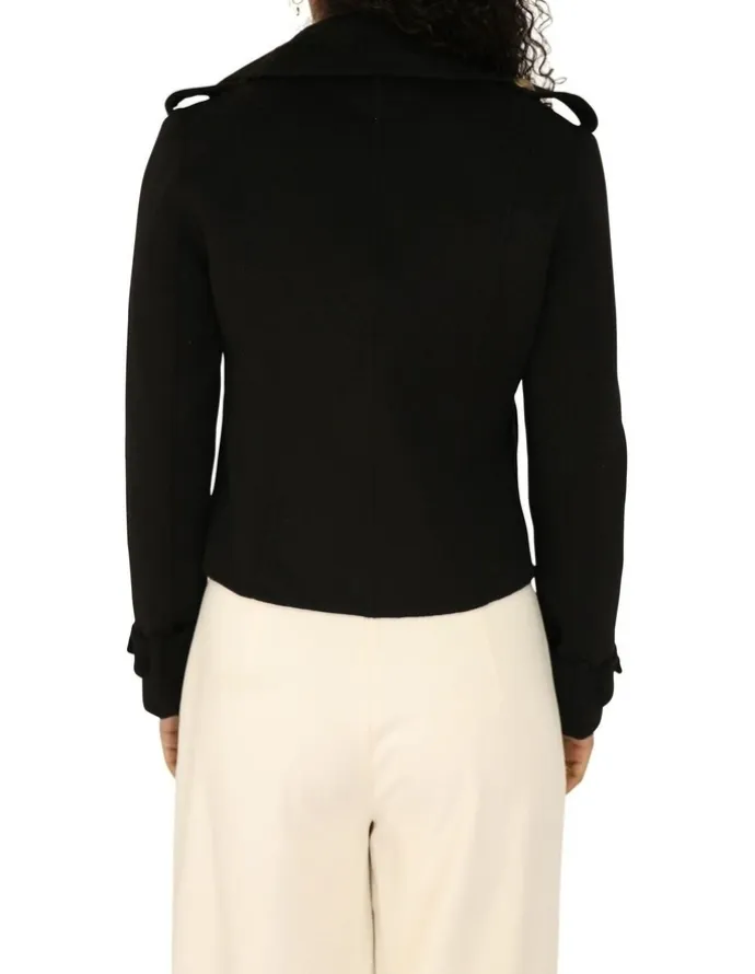Belle & Bloom Better Off Military Peacoat in Black