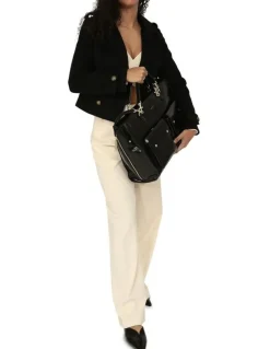 Belle & Bloom Better Off Military Peacoat in Black