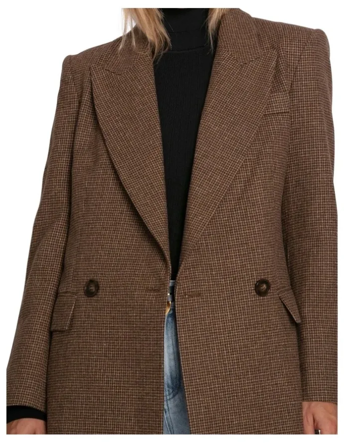 Belle & Bloom Big Brother Talk Blazer in Brown