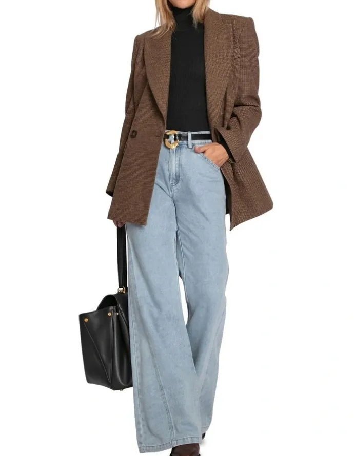 Belle & Bloom Big Brother Talk Blazer in Brown