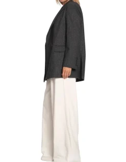 Belle & Bloom Big Brother Talk Blazer in Charcoal