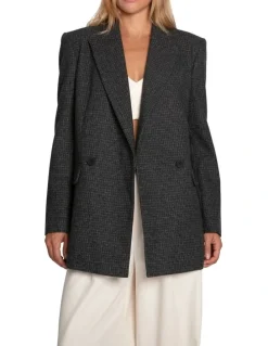 Belle & Bloom Big Brother Talk Blazer in Charcoal