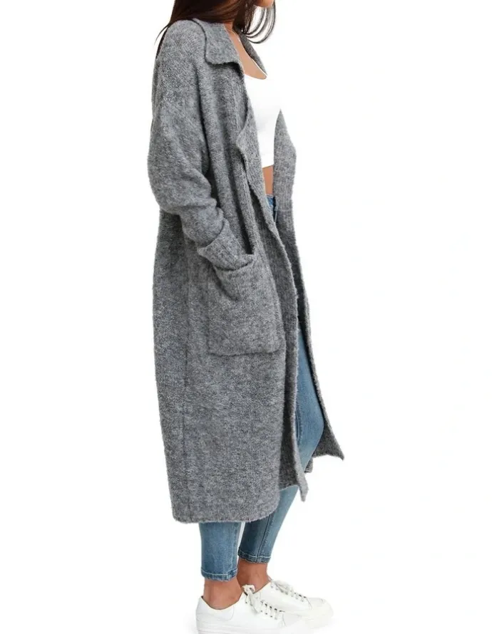 Belle & Bloom Born To Run Sustainable Sweater Coat Grey