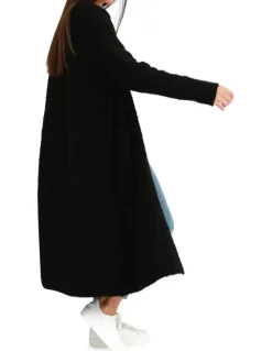 Belle & Bloom Born To Run Sustainable Sweater Coat Black