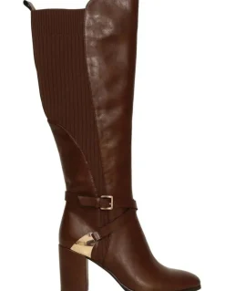 Belle & Bloom Breton Knee High Boots in Brown