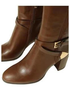 Belle & Bloom Breton Knee High Boots in Brown