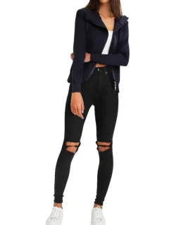 Belle & Bloom Brother's Zip Front Jumper in Navy