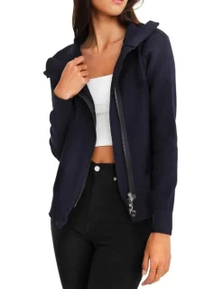Belle & Bloom Brother's Zip Front Jumper in Navy