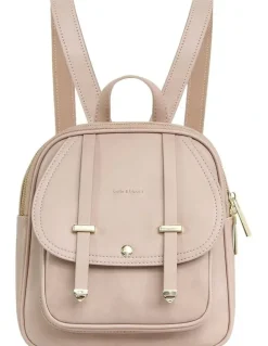 Belle & Bloom Camila Leather Backpack in Dusty Pink