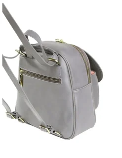 Belle & Bloom Camila Leather Backpack in Grey