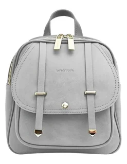 Belle & Bloom Camila Leather Backpack in Grey