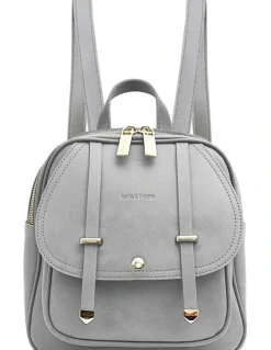 Belle & Bloom Camila Leather Backpack in Grey