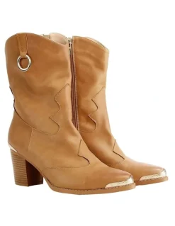 Belle & Bloom Dallas Western Boot in Brown