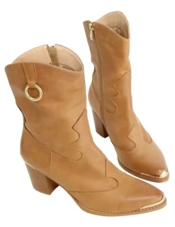Belle & Bloom Dallas Western Boot in Brown