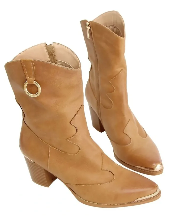 Belle & Bloom Dallas Western Boot in Brown
