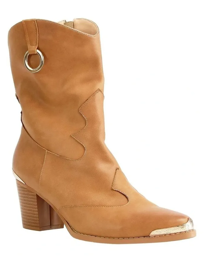 Belle & Bloom Dallas Western Boot in Brown
