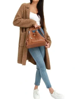 Belle & Bloom Days Go By Sustainable Blazer Cardigan in Camel