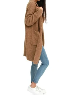 Belle & Bloom Days Go By Sustainable Blazer Cardigan in Camel