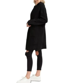 Belle & Bloom Days Go By Sustainable Blazer Cardigan in Black