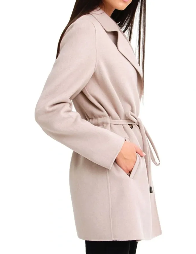 Belle & Bloom Electric Feel Drawstring Brown Coat