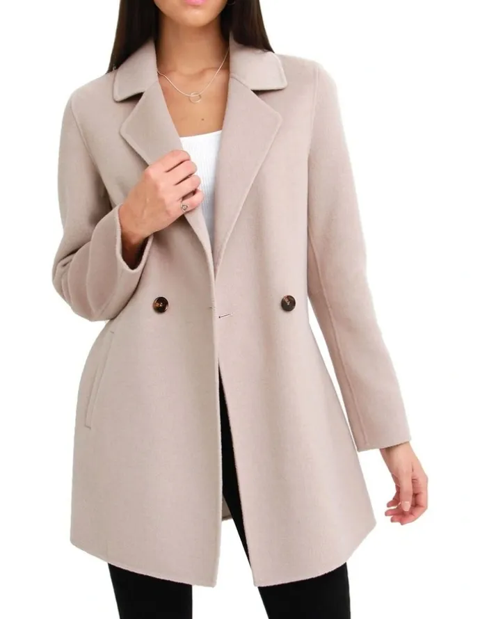 Belle & Bloom Electric Feel Drawstring Brown Coat
