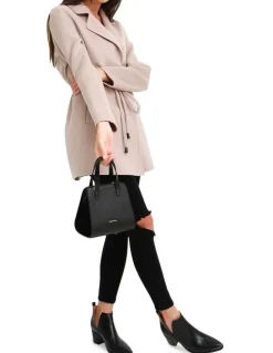 Belle & Bloom Electric Feel Drawstring Brown Coat