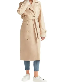 Belle & Bloom Empirical Trench Coat in Brown
