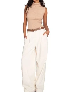 Belle & Bloom Equation Sleeveless Turtle Neck Knit in Camel