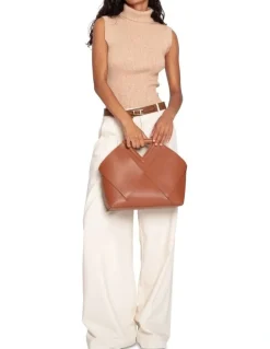 Belle & Bloom Equation Sleeveless Turtle Neck Knit in Camel