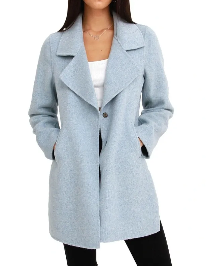 Belle & Bloom Ex-Boyfriend Wool Blend Jacket in Light Blue