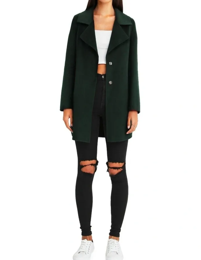 Belle & Bloom Ex-Boyfriend Wool Blend Jacket in Dark Green