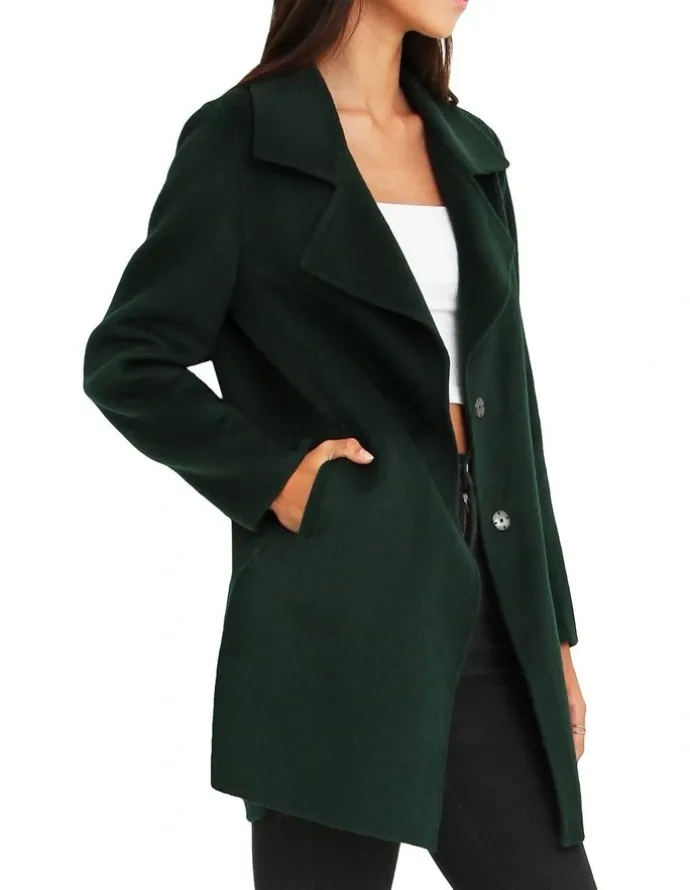 Belle & Bloom Ex-Boyfriend Wool Blend Jacket in Dark Green