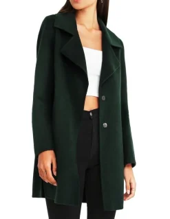 Belle & Bloom Ex-Boyfriend Wool Blend Jacket in Dark Green