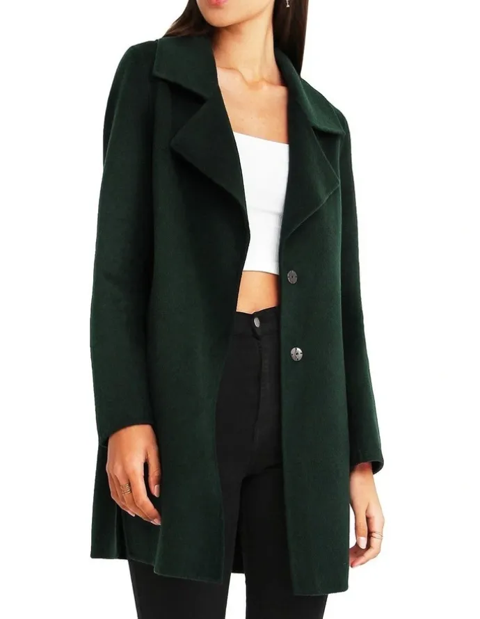 Belle & Bloom Ex-Boyfriend Wool Blend Jacket in Dark Green